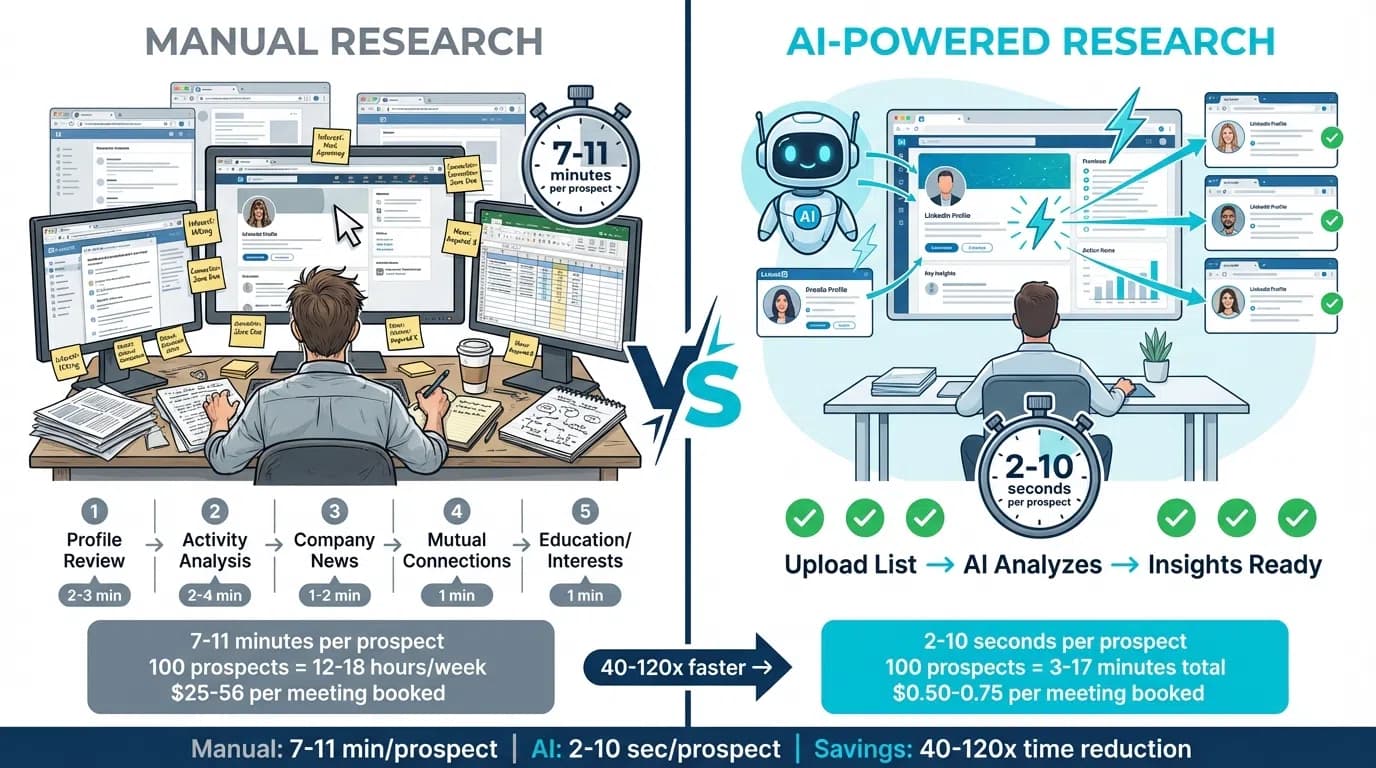 How to Research Prospects on LinkedIn: Manual vs AI Guide [2026]