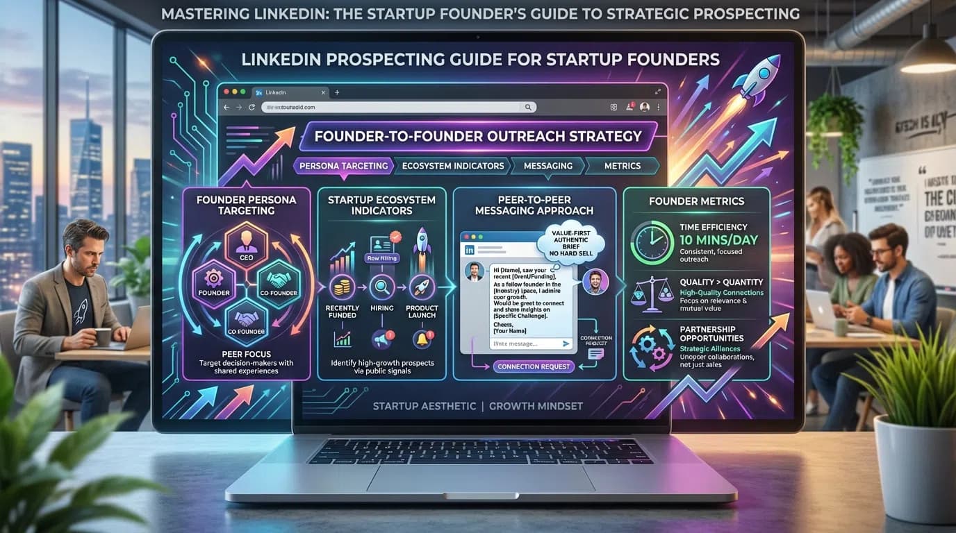 LinkedIn Prospecting for Startup Founders: First Sales Guide [2026]