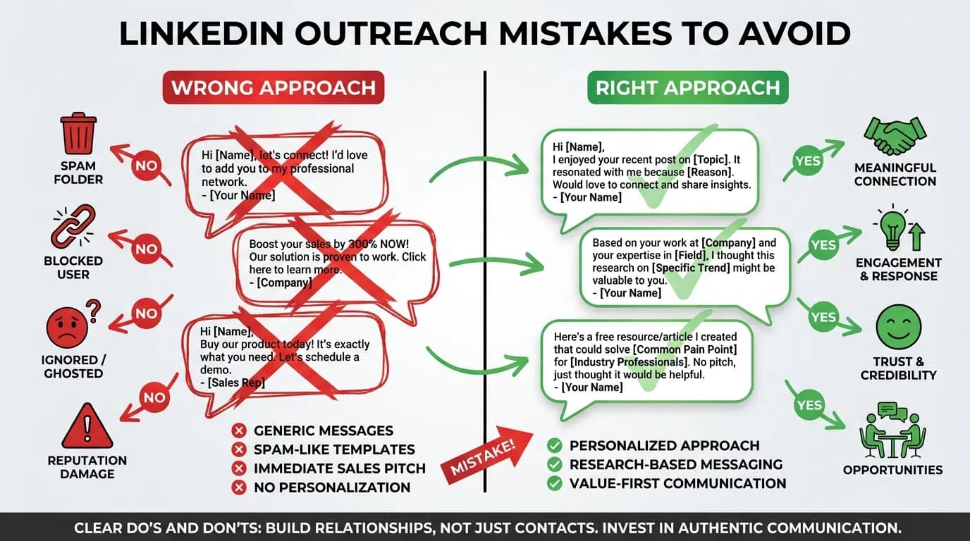 Common LinkedIn Outreach Mistakes to Avoid (And How to Fix Them)