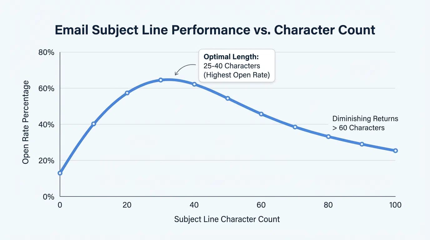 Subject Line Performance by Character Count