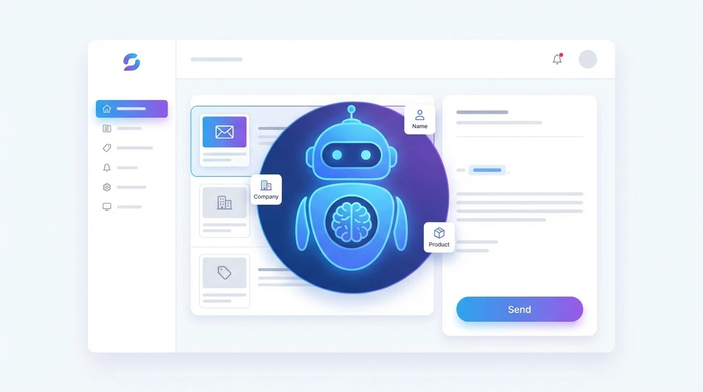 AI cold email generator dashboard showing personalized email templates and icebreaker suggestions